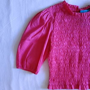 🔴 Clearance Sale🔴 Smocked Fushcia Crop Top (S)