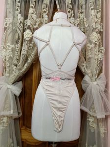 Elegant White Lace Teddy Bodysuit
