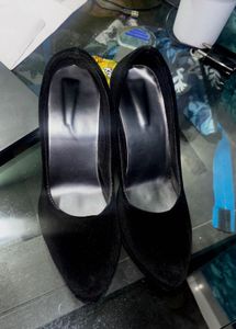 Black Velvet Heels