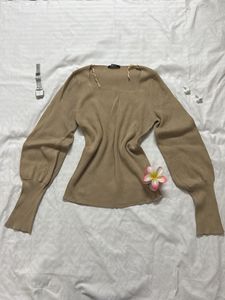Ribbed Square Neck Top