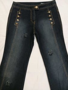 Y2K Washed Black Flare Jeans