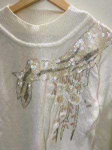 Sequin Embellished Knit Sweater