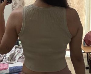 Ribbed Cut-Out Tank Top