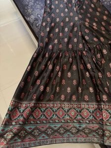 Elegant Ethnic Gown with Embellished Neckline