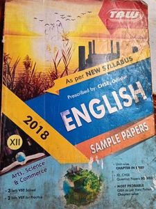 English Sample Papers XII 2018