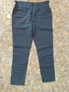 Blue &amp; White Striped Professional Pant