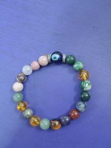 Multicolor Beaded Evil Eye Bracelet