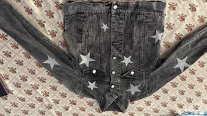 Stylish Denim Jacket with Star Print