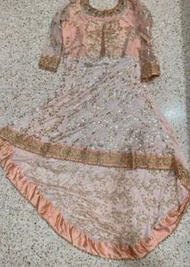 Stunning Peach & Gold Embellished Lehenga Choli