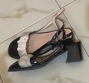 Cute Black Block Heel Shoes