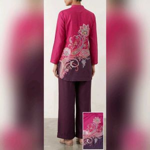 Elegant Pink &amp; Purple Kurta Set