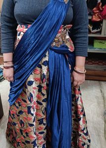Elegant Blue lenga choli