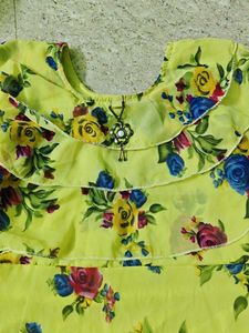 Yellow Floral Kurta Set