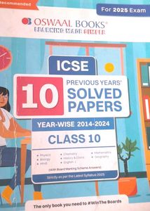 Oswaal ICSE 10 Previous Years' Solved Papers