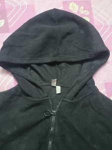Cropped Hoodie with Pink Stripes