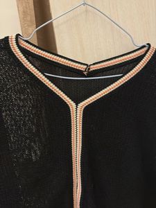 Stylish Black Knit Sweater
