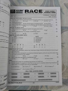 New Unused Allen Race JEE (Main+Advanced)latest yr