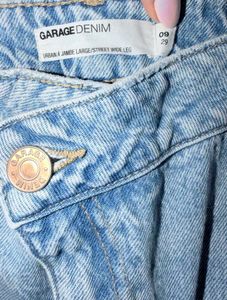 Ripped high waist garage Wide-Leg Jeans