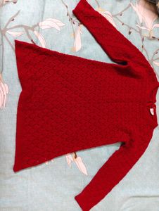 Red Knit Sweater dress