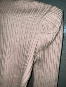 Chic Ribbed Top &amp; Buttoned Midi Skirt Set
