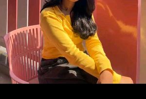 Bright Yellow Long Sleeve Top