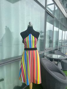 Colorful Striped A-Line Dress