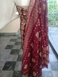 Maroon Elephant Print Kurta Set with Dupatta