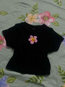 black baby tee