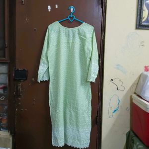 Yellow &amp; White Kurta Set with Palazzo