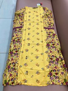 Floral Yellow Kurti