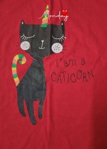 Red Catcorn Long Sleeve T-Shirt