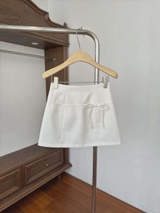 Cute White Skirt with Bow Detail
