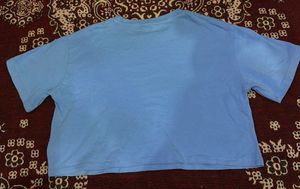 Blue Cropped T-Shirt