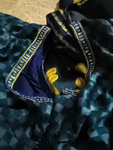 Elegant Blue Printed Saree