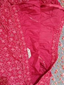 Ridhi Mehra Ruby Pink Georgette Foil Set