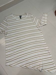 Striped Asymmetrical Tunic Top