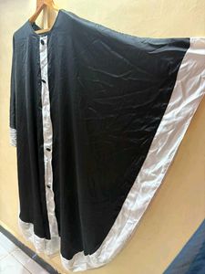 Unique imported Black &amp; White Kaftan abaya