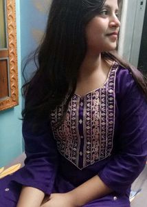 Purple Embroidered Kurti