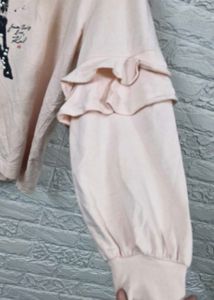 Cute Eiffel Tower Ruffle Sleeve Top