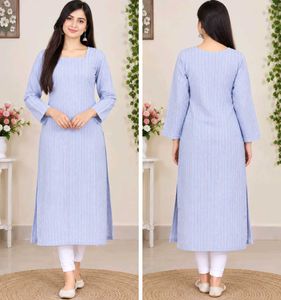 Light Blue Striped Kurta