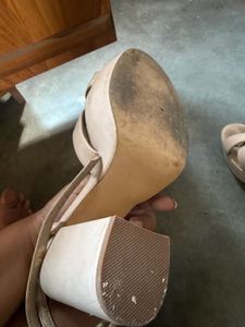 Women's Light Pink Heeled Sandals
