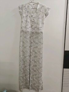 Elegant White Lace Maxi Dress