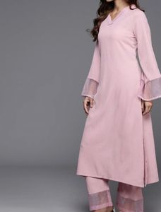 preetiest pink organza kurta plazzo 💗