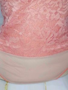 (300)Coral Lace Cami Bodysuit