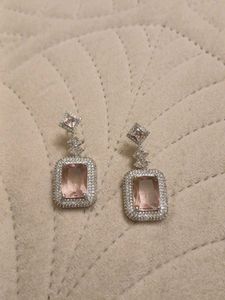 Pink Gemstone Earrings