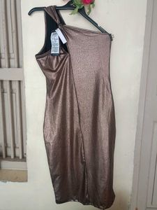 Metallic One-Shoulder Party Dress10/10