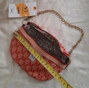 Monogram Waist Bag with Gold Chain