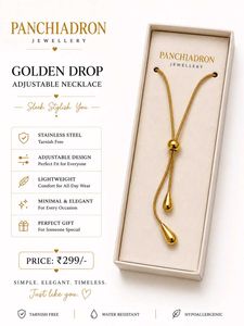 Golden Drop Adjustable Necklace