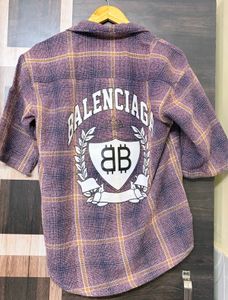 Plaid Button-Up Overshirt