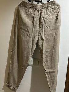 Pants Beige Casual Drawstring